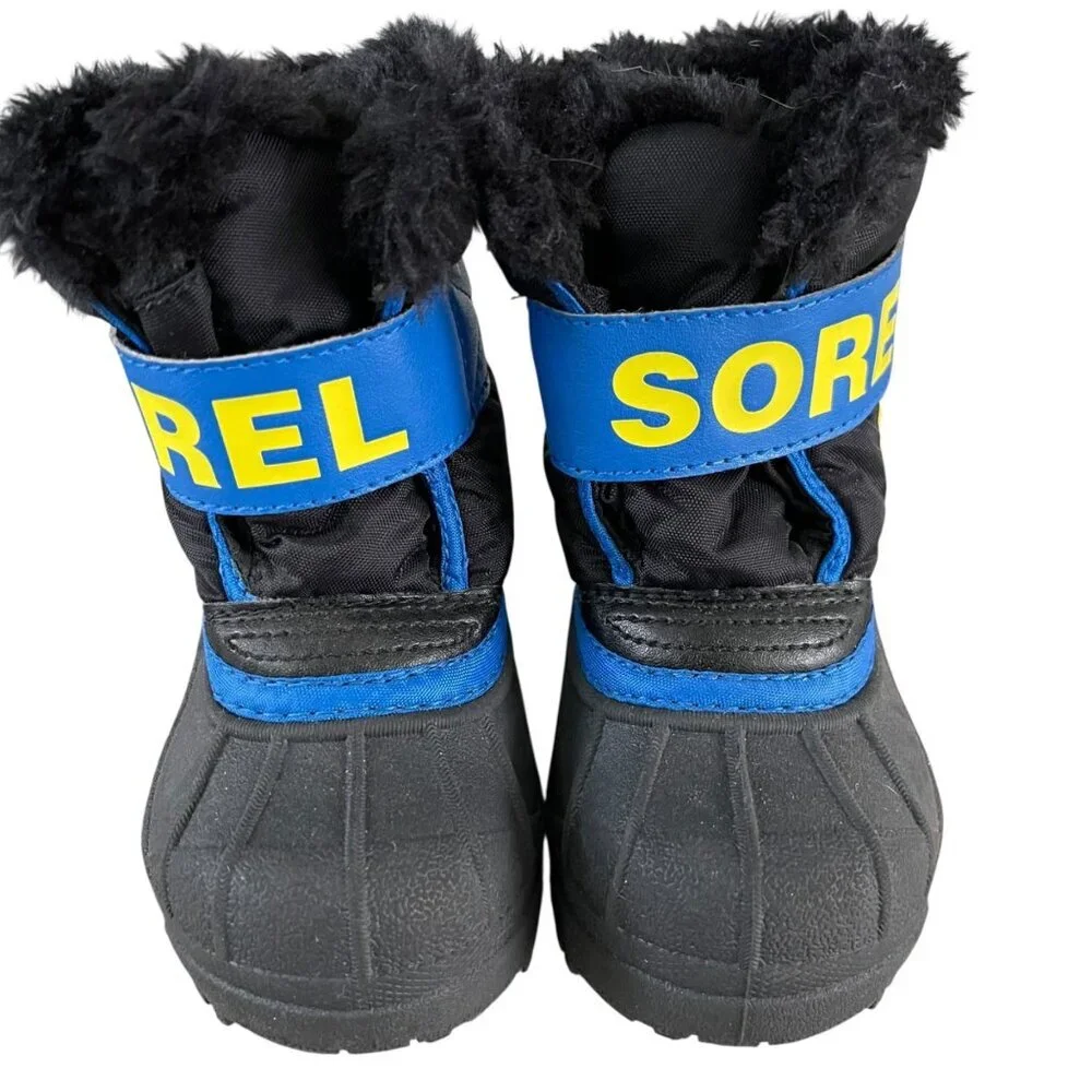 Sorel Kids Winter Snow Boots Size 5 Faux Fur Waterproof Insulated Warm